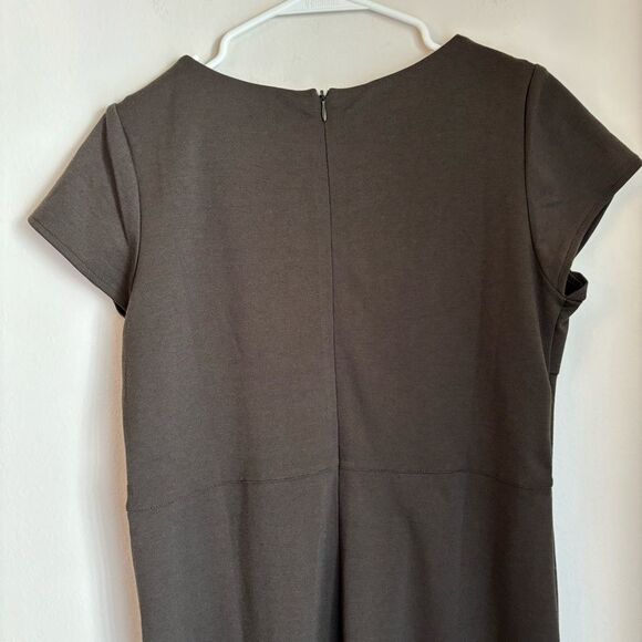 Pamela Dennis Private Client Group Brown Ruffle Art To Wear Short Sleeve Dress S - Picture 8 of 11